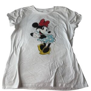 Disney White T-Shirt with Minnie Mouse‎ Design Large